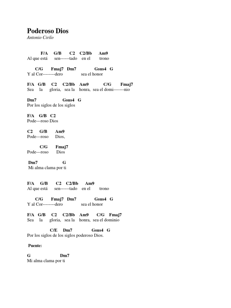 Acordes y letra de 