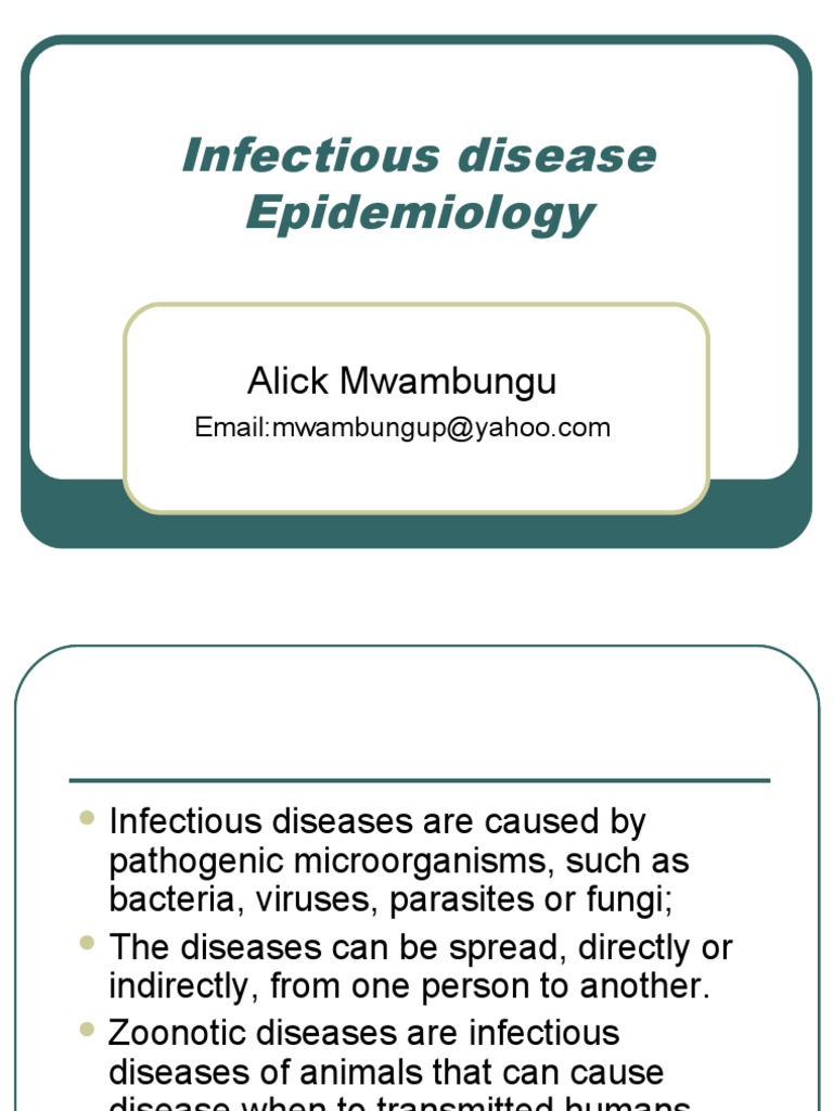 Infectious Disease Epidemiology PDF Infection Transmission (Medicine)