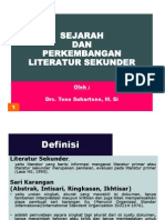 Sejarah Dan Perkembangan Literatur Sekunder v.2