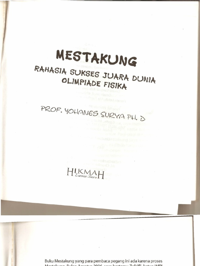 Mestakung By Prof Yohanes Surya Full Scanned Book