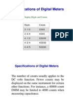 Specifications of Digital Meters: Display Digits and Counts