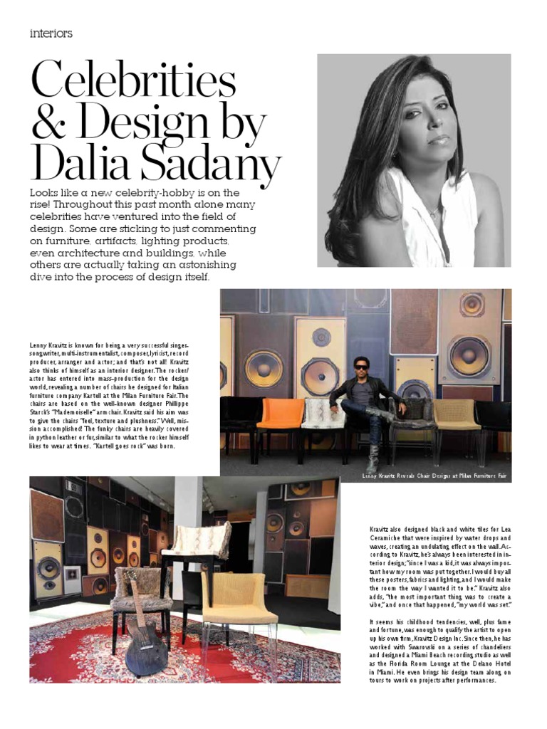 Celebrities in Interior Design Trends | PDF | Celebrity | Interior Design