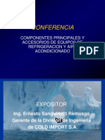 Componentes Principales de Sistema de Refrigeracion