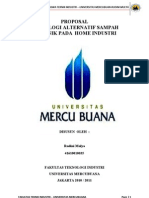 Maklah Penelitian Mengenai Teknologi Alternatif Sampah Pada Home Industri