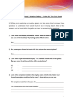 Changi Airport Terminal 3 Aviation Gallery - "In The Air" Fun Quiz Sheet