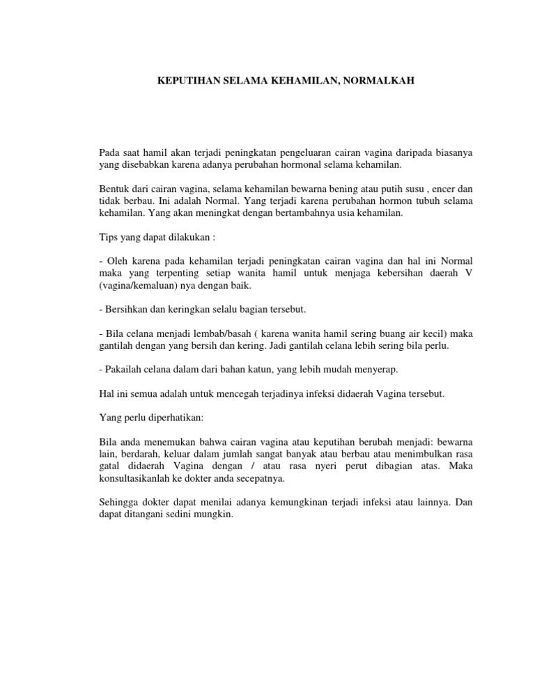 18 Perbedaan Keputihan Menjelang Haid Dan Hamil Pada