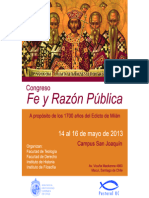 Programa - Fe y Razoìn Puìblica 2013