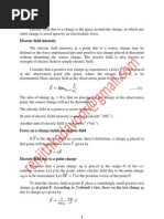 Lecture Notes On Electric Field