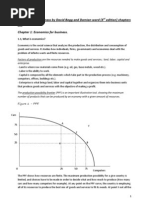 Economics For Business by David Begg and Damian Ward (3 Edition) Chapters 1-8 Chapter 1: Economics For Business