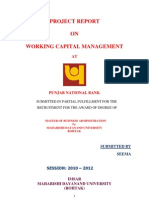 Project Report ON Working Capital Management