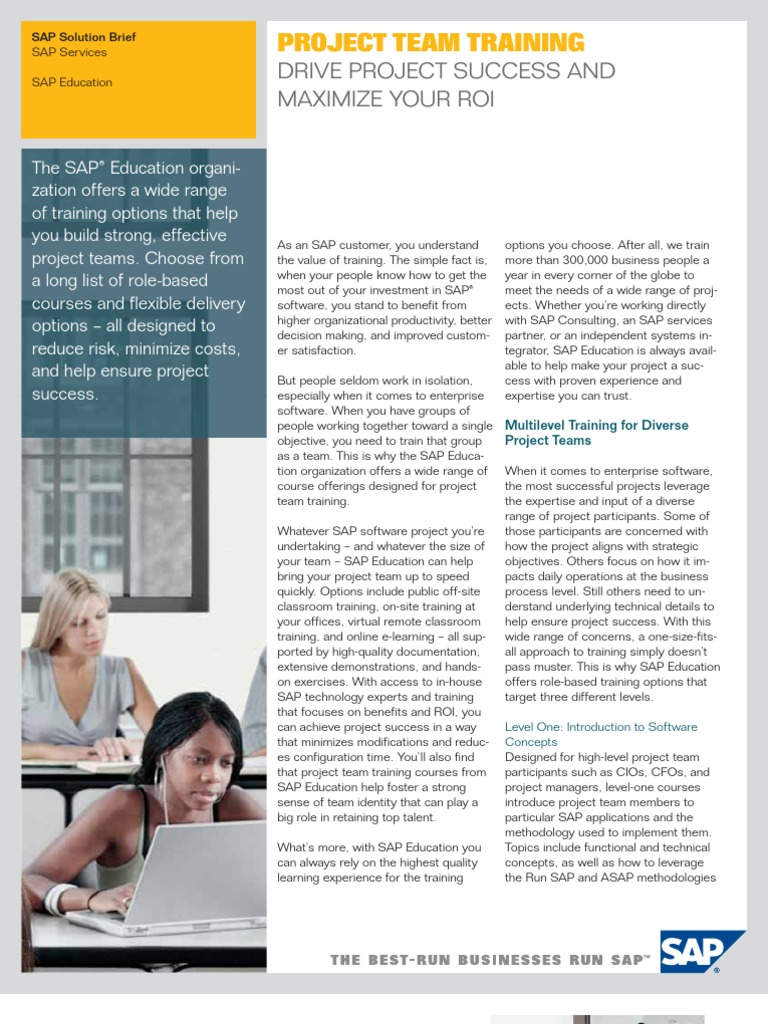 Project Team Training | PDF | Sap Se | Educational Technology