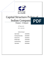 Capital Structure Policy - Large Cap - Indian Companies