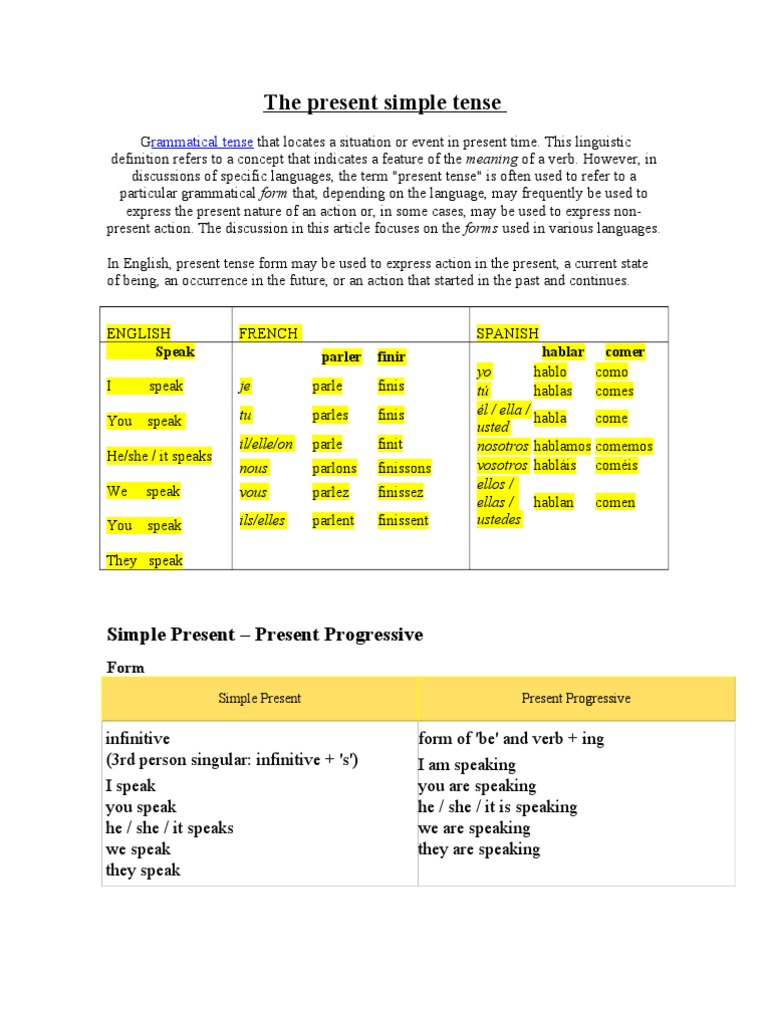 Linguistics 3 Week Pdf English Language Grammatical Tense