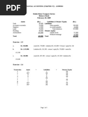 Chapter _ 2 - Exercise & Problems ANSWERS
