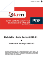 KNM Union Budget 2013-14