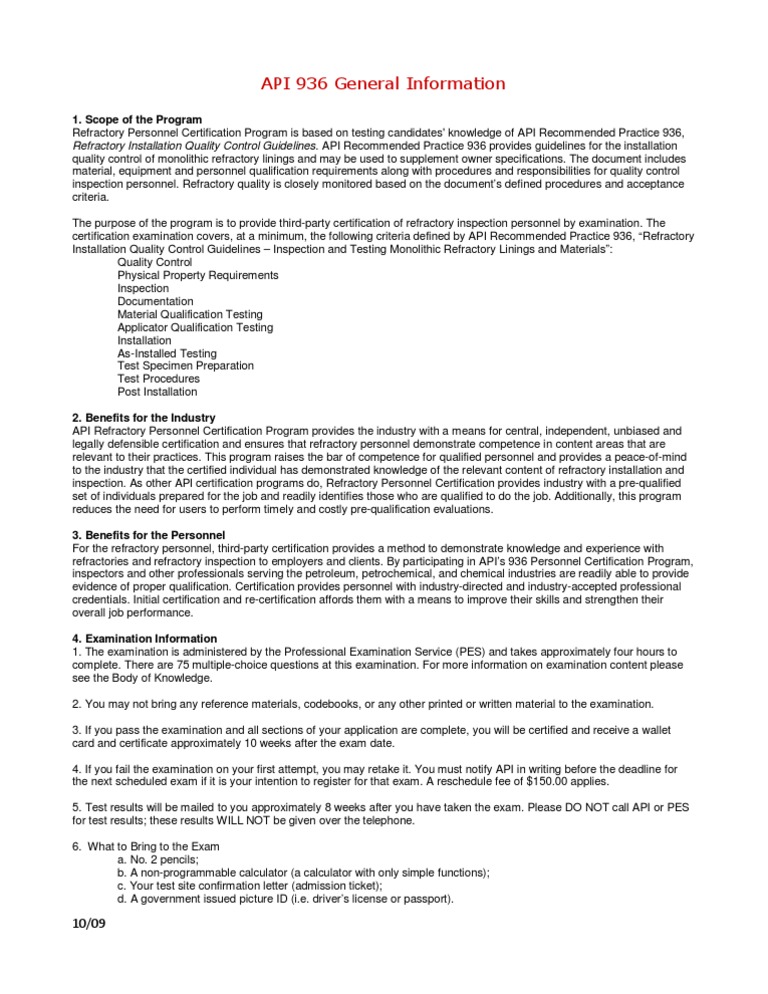 API-936 Zertifizierungsfragen