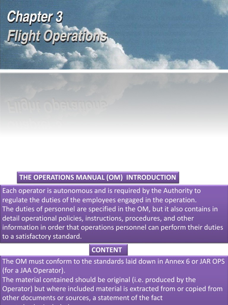 Aviation Operational Procedures Manual | PDF | Instrument Flight Rules ...