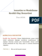 BMU 421 Benzetim Ve Modelleme Kesikli OLay Benzetimi Hafta8