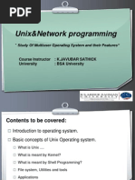 Unix&Network Programming: Study of Multiuser Operating System and Their Features"