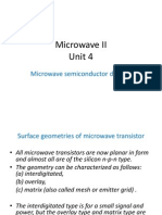 Microwave Semiconductor Devices and Transistor Surface Geometries