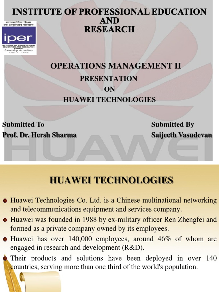 Huawei Technologies Operations Overview | PDF | Supply Chain ...