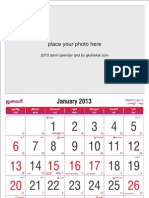 2013 Tamil Calendar Grid PDF