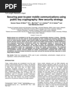Securing peer-to-peer mobile communications using 
public key cryptography