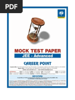 IIT Advance Paper 1 MockTest 2013
