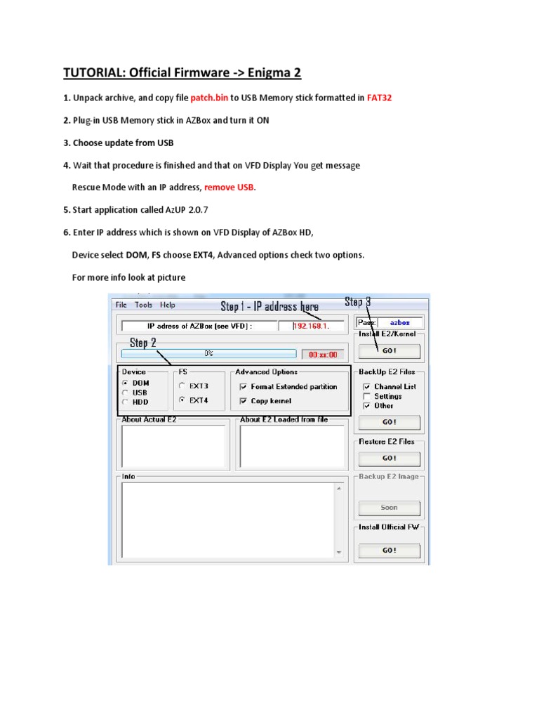 AZBox Firmware Update Guide | PDF | Digital Technology | System Software