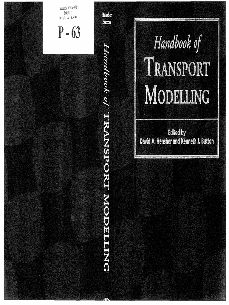 Handbook of TRANSPORT MODELLING Button and Hensher PDF Conceptual