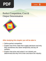 Perfect Competition, Cost & Output Determination