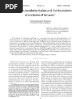 B - ToURINHO, E. (2004) - Behaviorism, Interbehaviorism and The Boundaries of A Science of Behavior