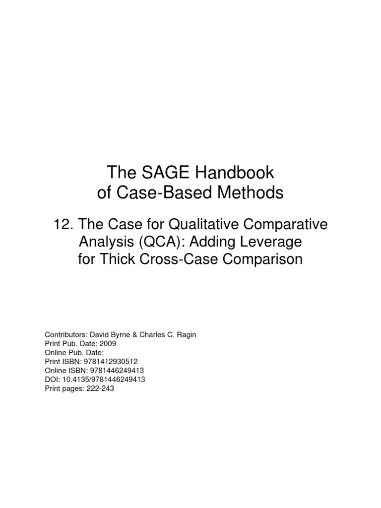 The Case For Qualitative Comparative Analysis (QCA) - Adding Leverage ...