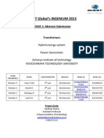 Quest Global'S Ingenium 2013: Stage 1: Abstract Submission