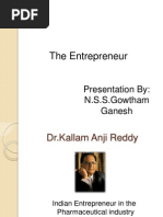 The Entrepreneur: Presentation By: N.S.S.Gowtham Ganesh