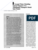 Gaussian Diuse of A Gaussian-Distributed Transport Model and A Batch Flush Model Stribution For Ground Water PDF