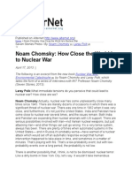 Noam Chomsky: How Close The World Is To Nuclear War