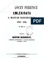 Ráth Károly - II - Rákóczy Ferenc Emlékirata A Magyar Hadjáratról 1703-1711 (1861)