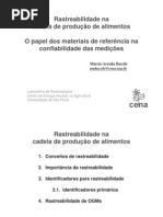 Rastreabilidade e Materiais de Referência