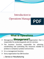 Introduction To Operations Management