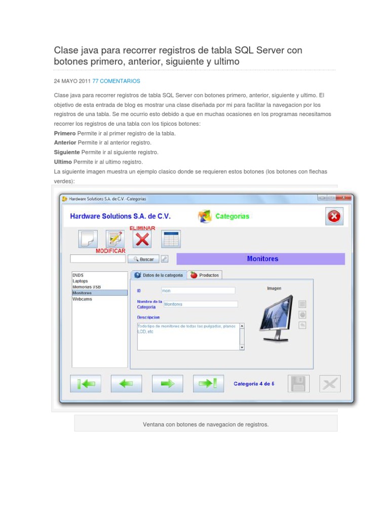 mapear registros de tabla de base de datos java