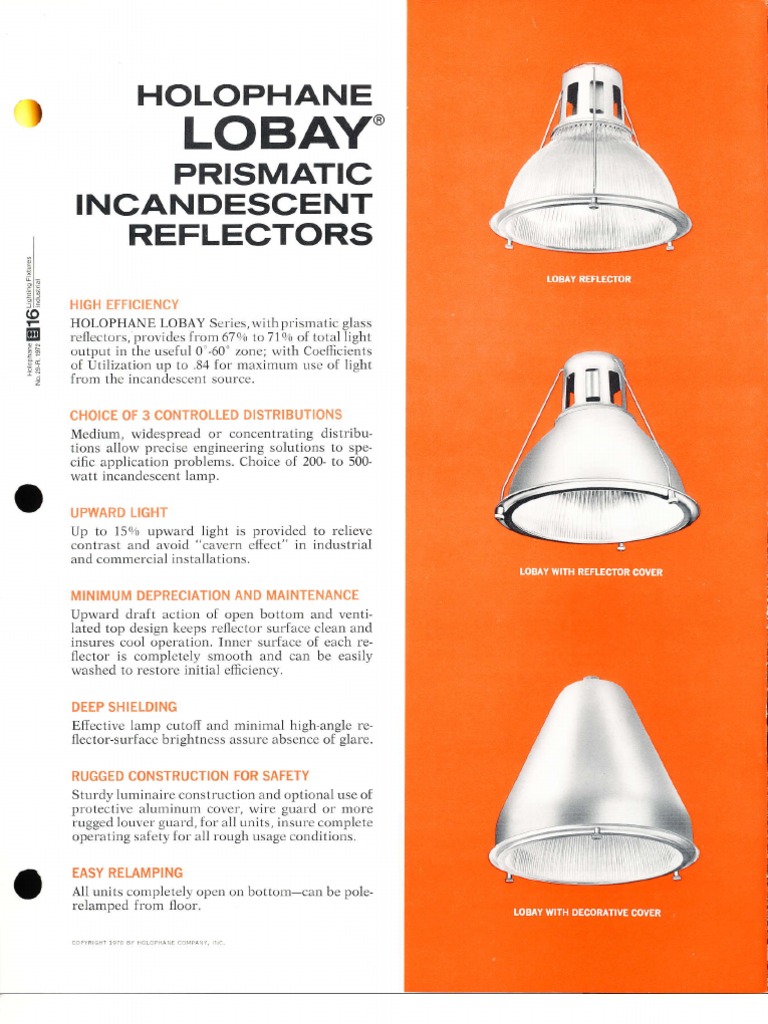 Holophane Lobay Lighting Catalog | PDF | Architectural Elements