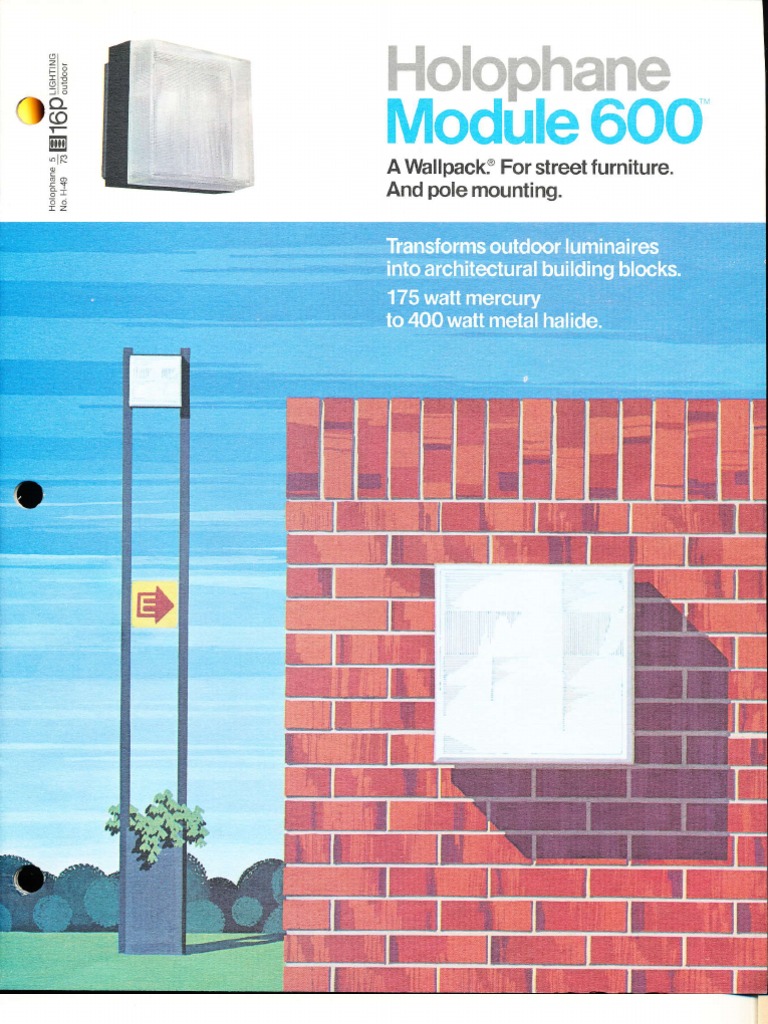 Holophane Module 600 Series Brochure 5-73 | PDF | Lighting | Prism