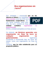 Que Significa Organizaciones Sin Fines de Lucro