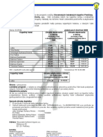 Piešťany Ponukový List VŠZP Ind B II KV 2009