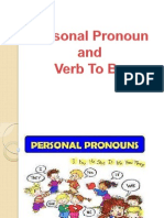 Pronombres personales y el verbo to be