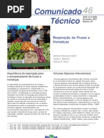 Respiração frutas e hortaliças