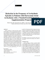 Arrhythmia Reduction With Vit C and Lysine Etc