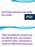 POLÍTICAS SOCIALES SIN AFÁN DE LUCRO.pptx