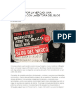 Muriendo Por La Verdad Una Entrevista Con La Editora Del Blog Del Narco